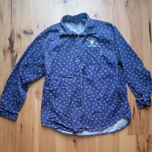 90s Disney Tigger Corduroy Button Up